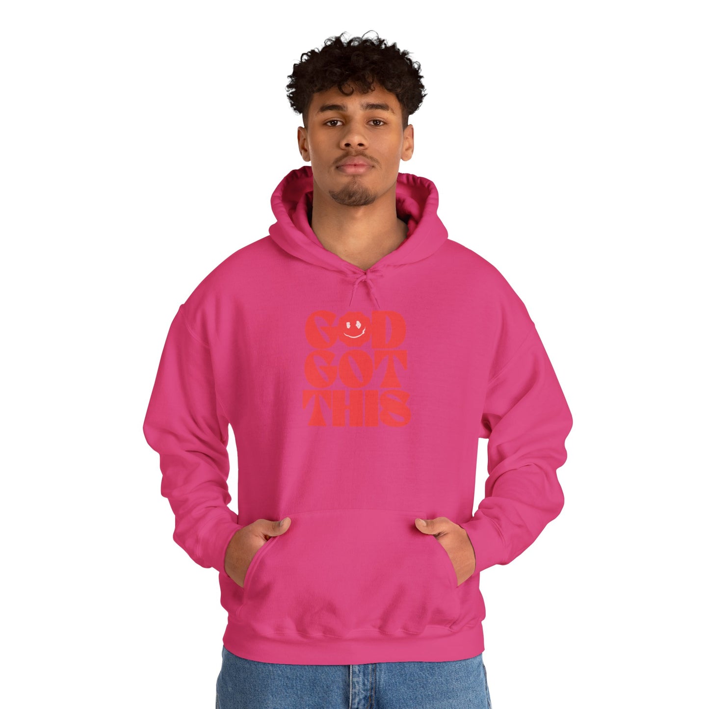 God Got This Pink Hooded Sweatshirt - Unisex Heavy Blend™