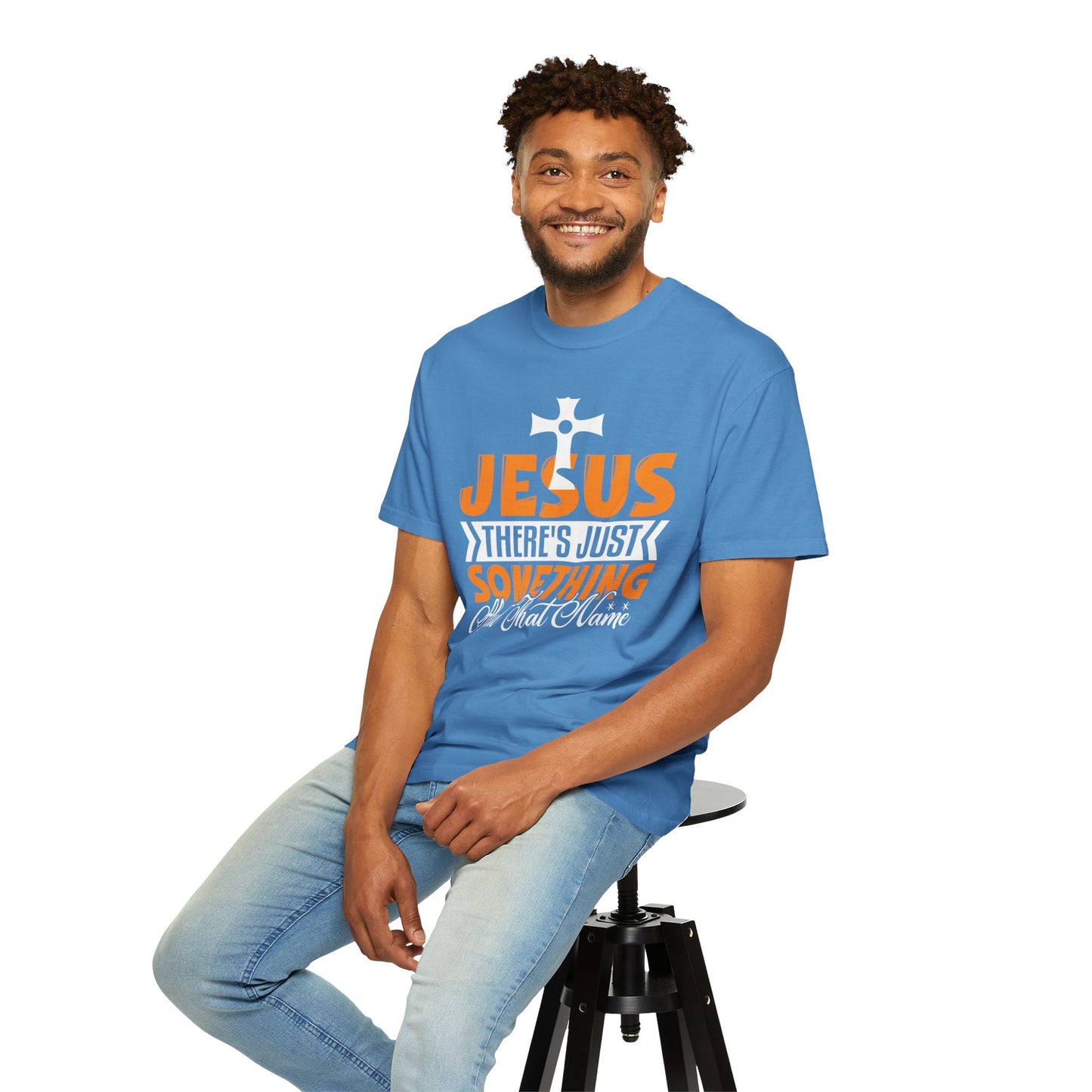 Unisex Garment-Dyed T-Shirt - "Something About That Name" - Inspirational Christian Tee