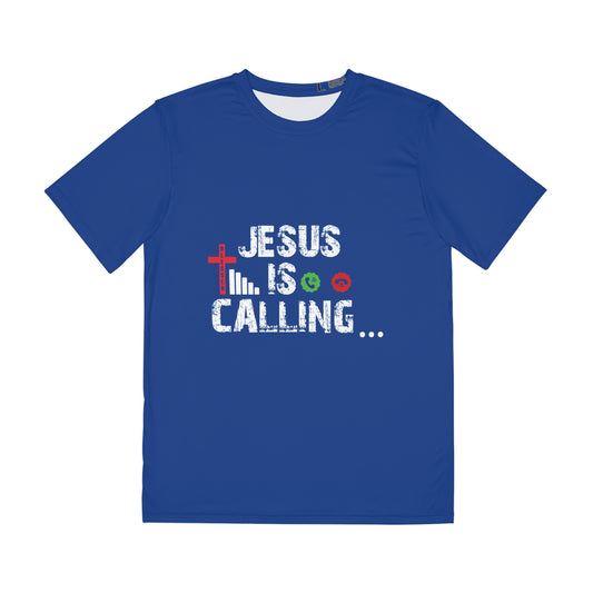 Men's Polyester Jesus Calling Tee - Vibrant Faith Shirt for Daily Inspiration